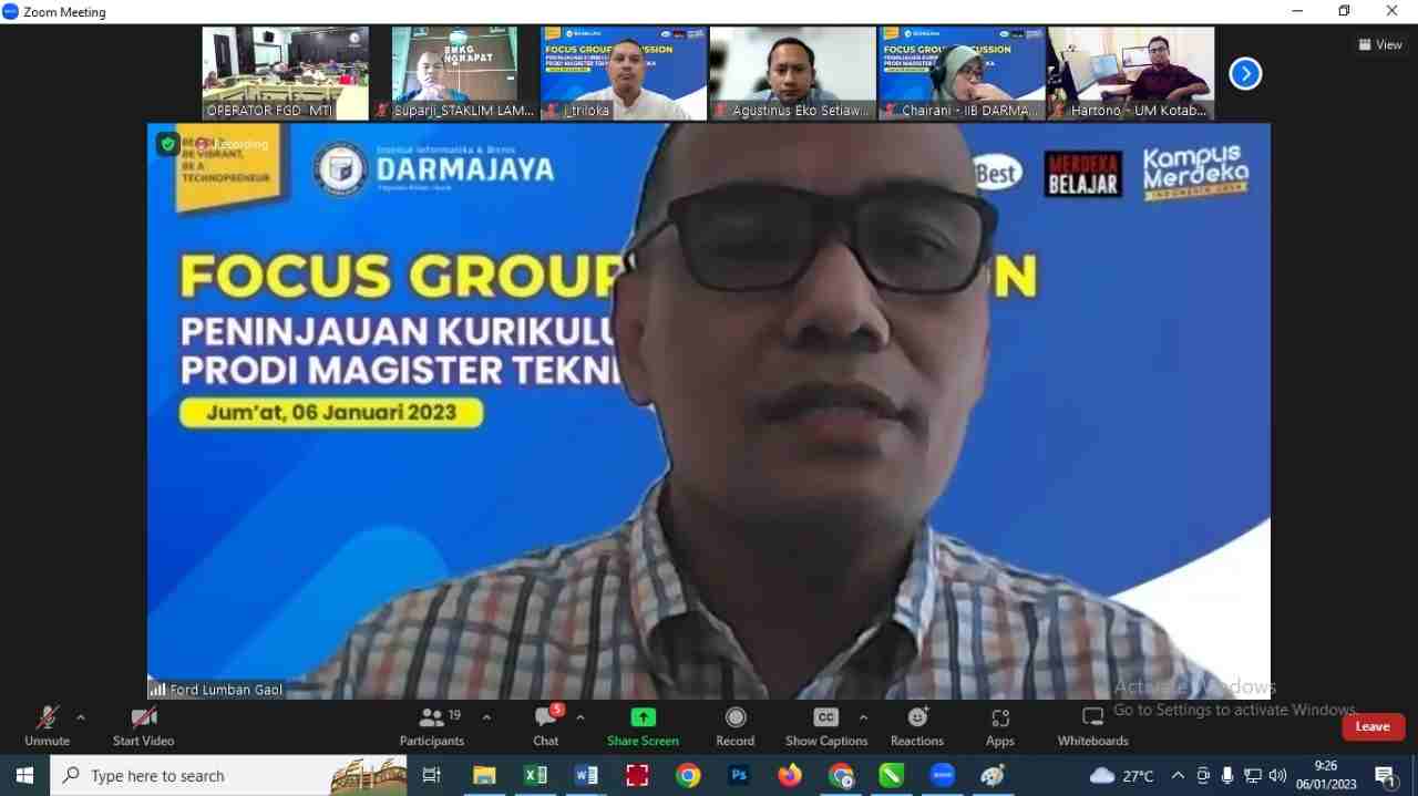Gelar FGD Peninjauan Kurikulum, Prodi MTI IIB Darmajaya Terima Masukan Stakeholder dan Alumni Gelar FGD Peninjauan Kurikulum, Prodi MTI IIB Darmajaya Terima Masukan Stakeholder dan Alumni