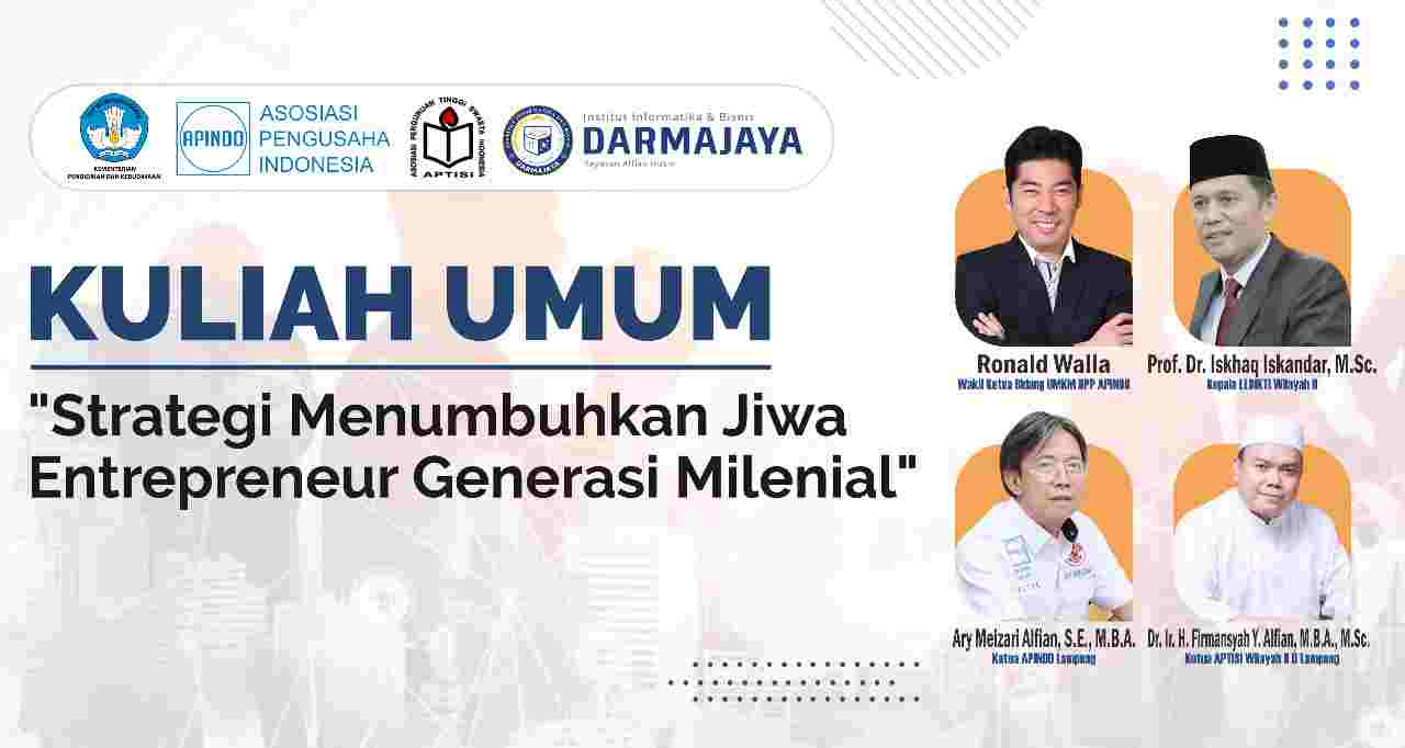 Apindo–Aptisi Wilayah II B, Besok Gelar Kuliah Umum “Strategi Menumbuhkan Jiwa Entrepreneur Millenial” Apindo–Aptisi Wilayah II B, Besok Gelar Kuliah Umum “Strategi Menumbuhkan Jiwa Entrepreneur Millenial”
