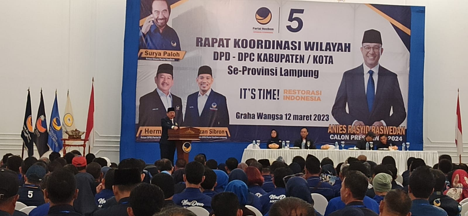Siap Menangkan Anies Baswedan di Provinsi Sai Bumi Ruwa Jurai, DPW Nasdem Lampung Gelar Rakorwil Siap Menangkan Anies Baswedan di Provinsi Sai Bumi Ruwa Jurai, DPW Nasdem Lampung Gelar Rakorwil