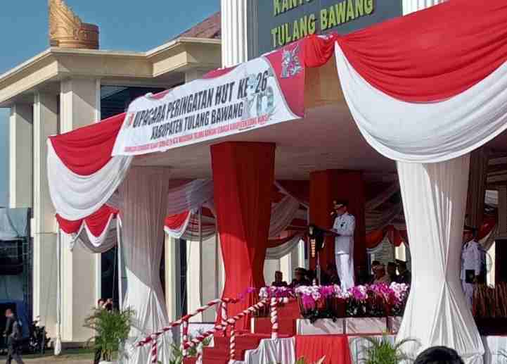 Pj Bupati Qudrotul Ikhwan Inspektur Upacara Peringatan HUT Tulang Bawang ke-26 Pj Bupati Qudrotul Ikhwan Inspektur Upacara Peringatan HUT Tulang Bawang ke-26