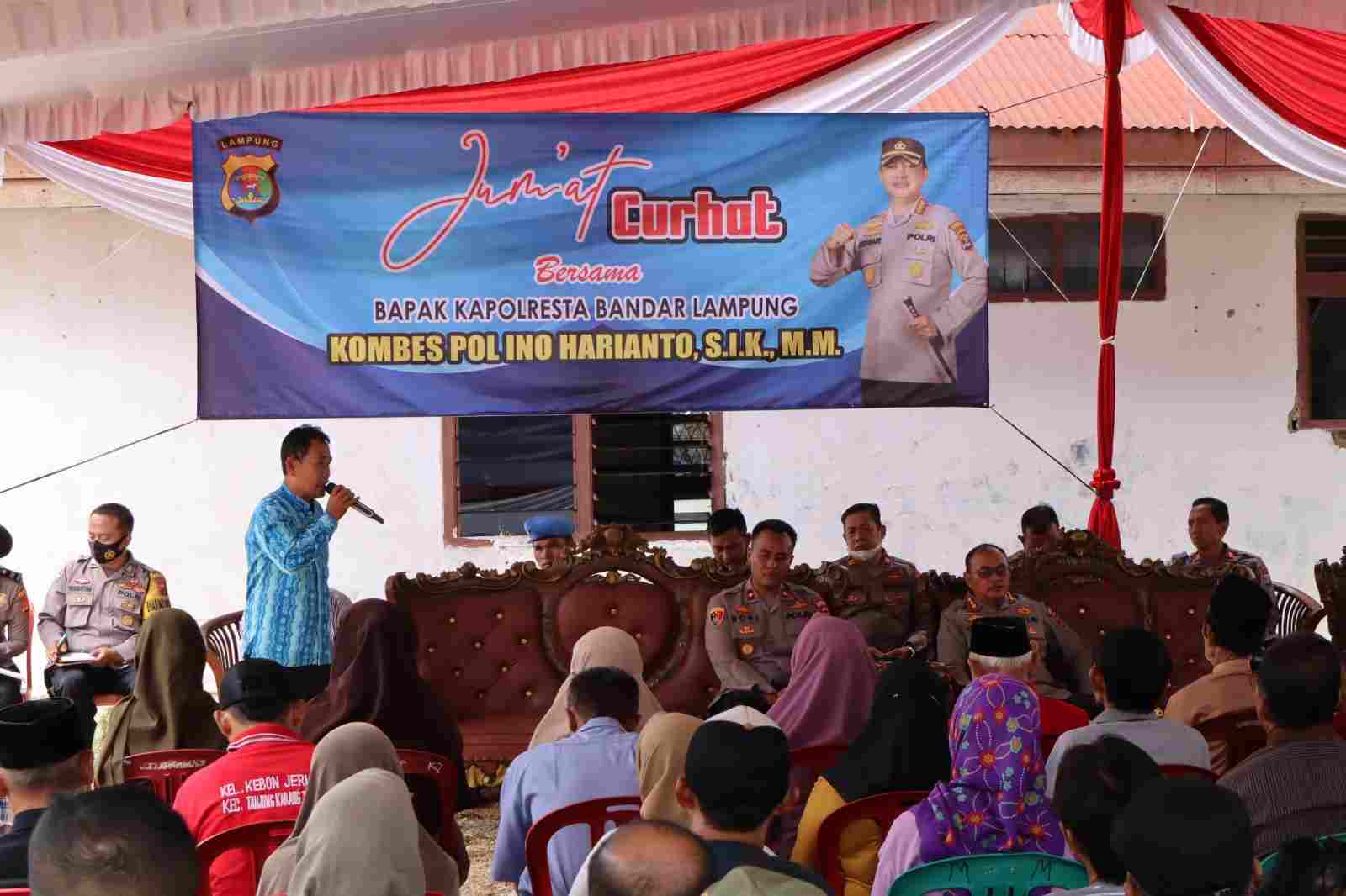 Jumat Curhat, Polresta Bandar Lampung Sambangi Masyarakat Kelurahan Kebon Jeruk Jumat Curhat, Polresta Bandar Lampung Sambangi Masyarakat Kelurahan Kebon Jeruk