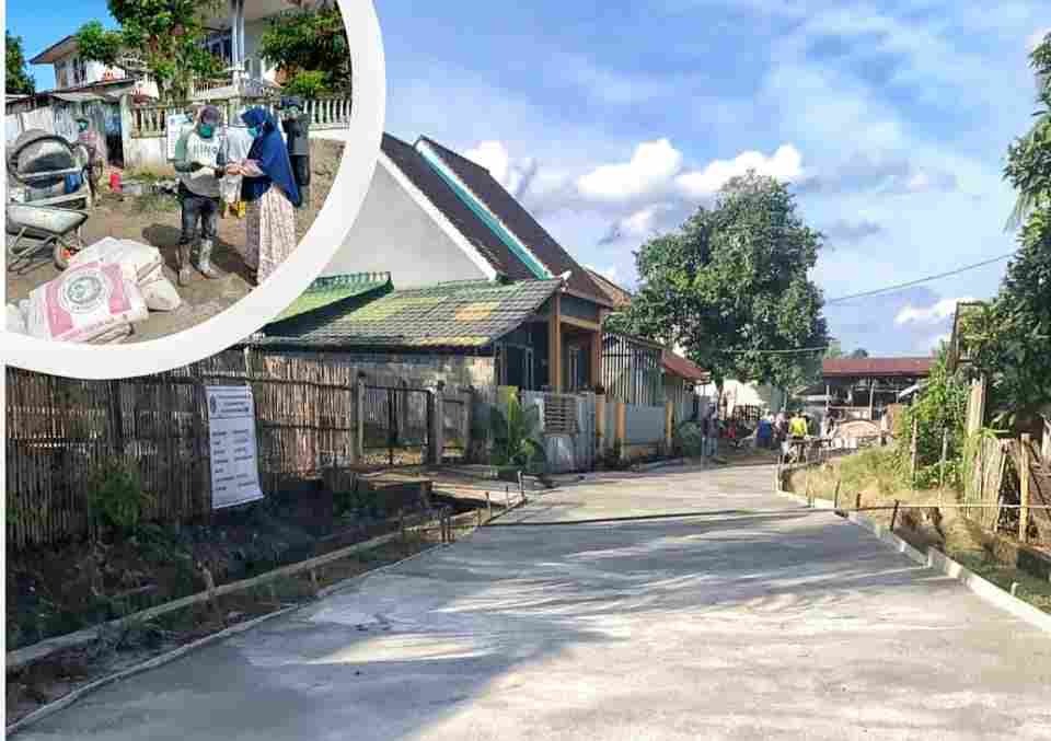 Jalan Rabat Beton Dikerjakan Swakelola, Warga Senang Jalannya Mulus dan Dapat Fulus Jalan Rabat Beton Dikerjakan Swakelola, Warga Senang Jalannya Mulus dan Dapat Fulus