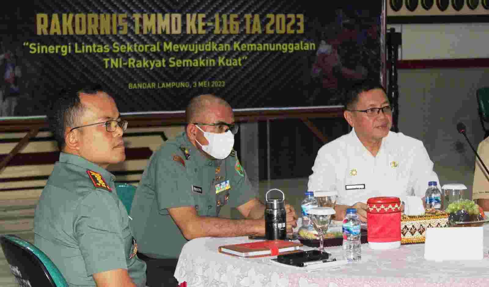 Bersama Forkopimda Bandar Lampung, Kasrem 043/Gatam Ikuti Rakornis TMMD ke-116 Bersama Forkopimda Bandar Lampung, Kasrem 043/Gatam Ikuti Rakornis TMMD ke-116