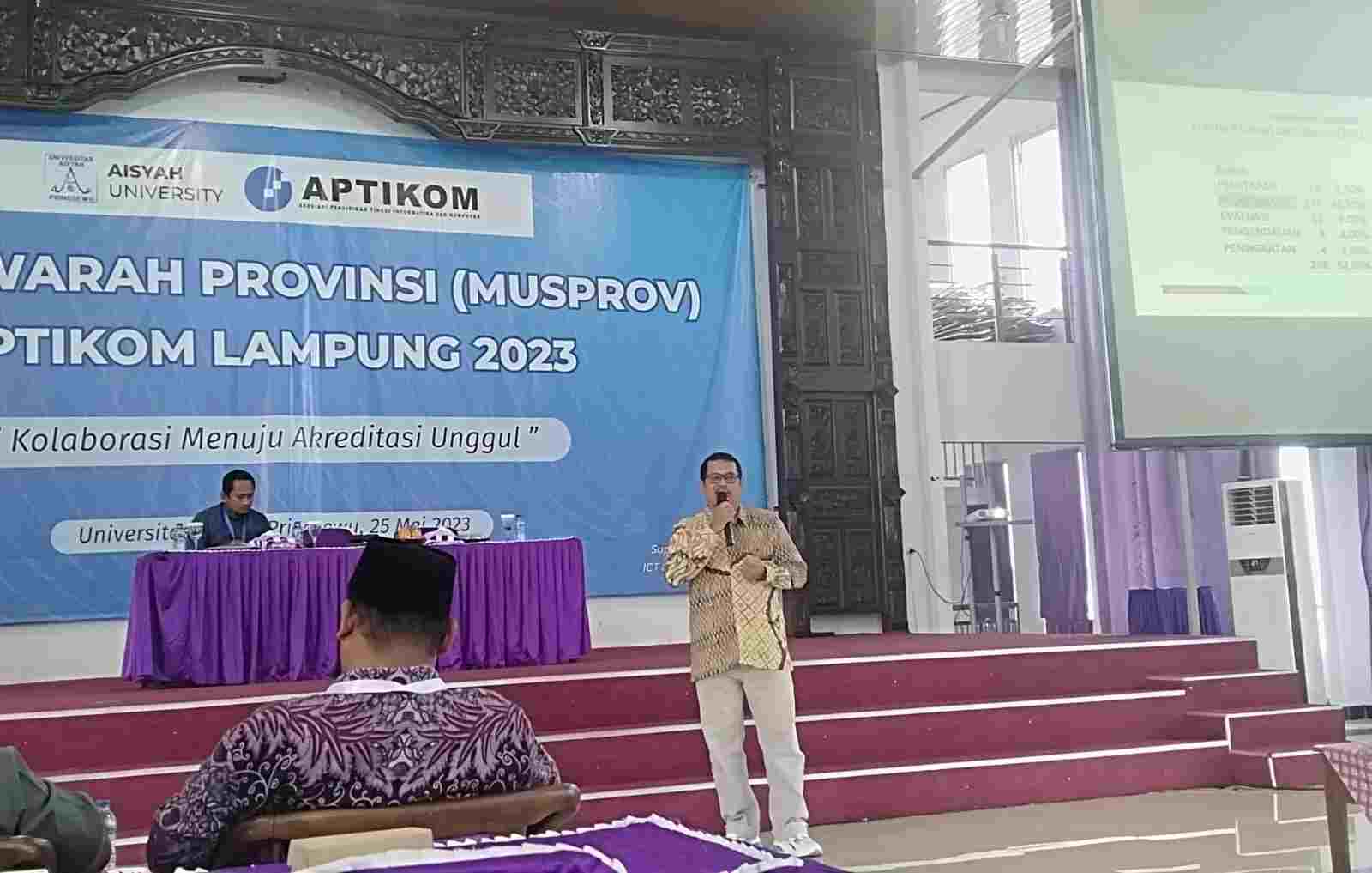 Musprov Aptikom 2023, Dosen Prodi MTI IIB Darmajaya Sampaikan “Kolaborasi Menuju Akreditasi Unggul” Musprov Aptikom 2023, Dosen Prodi MTI IIB Darmajaya Sampaikan “Kolaborasi Menuju Akreditasi Unggul”