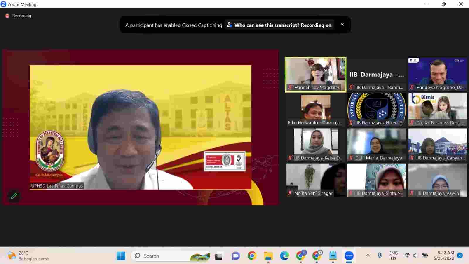 IIB Darmajaya-University of Perpetual Help System DALTA, Filipina Gelar Business Forum and Cultural Exchange IIB Darmajaya-University of Perpetual Help System DALTA, Filipina Gelar Business Forum and Cultural Exchange