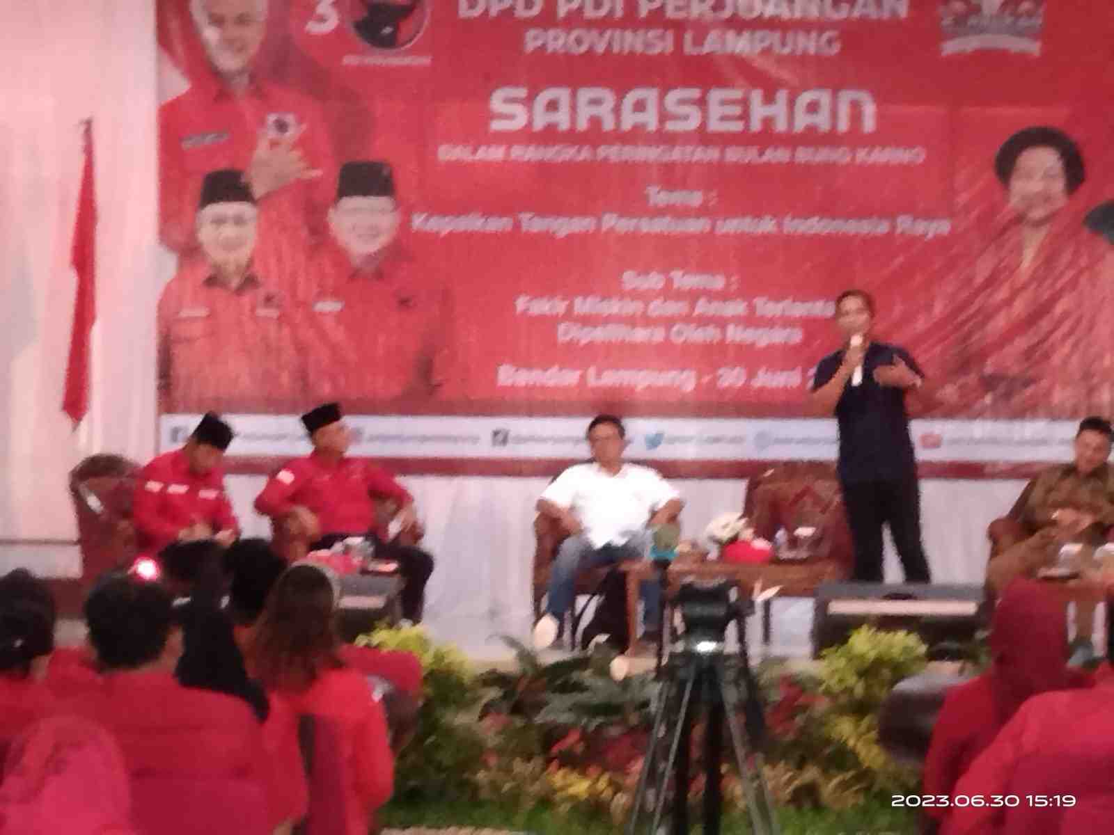 JMSI Hadiri Sarasehan Puncak Bulan Bung Karno DPD PDIP Lampung JMSI Hadiri Sarasehan Puncak Bulan Bung Karno DPD PDIP Lampung