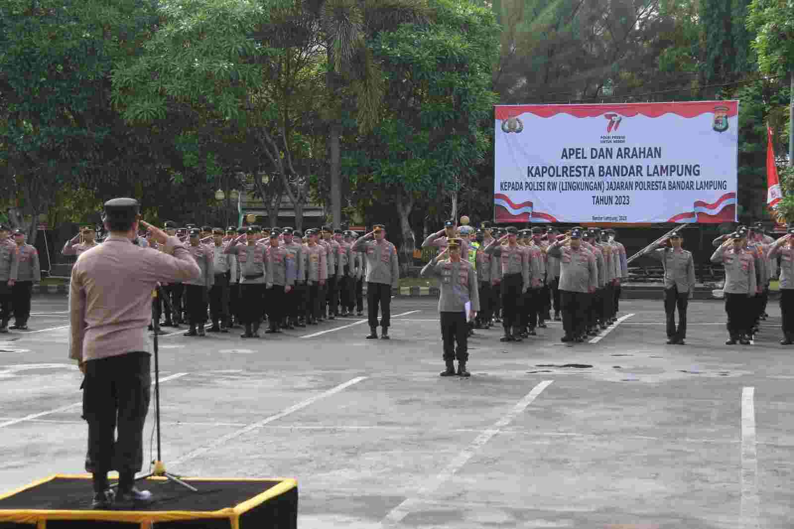 Polresta Bandar Lampung Gelar Apel Polisi RW Tingkat Kota Bandar Lampung Polresta Bandar Lampung Gelar Apel Polisi RW Tingkat Kota Bandar Lampung