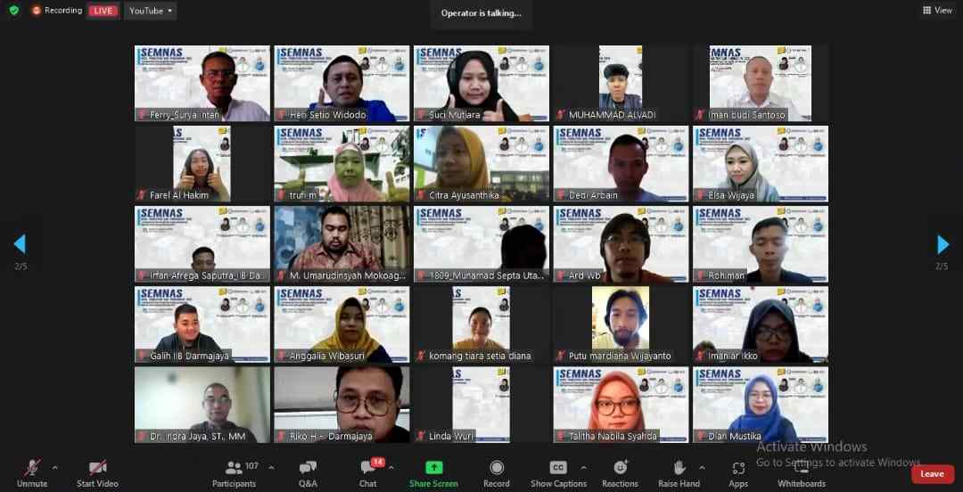 Darmajaya Gelar Seminar Nasional “Transformasi Teknologi dan Agile Leadership Menuju Daya Saing Internasional” Darmajaya Gelar Seminar Nasional “Transformasi Teknologi dan Agile Leadership Menuju Daya Saing Internasional”