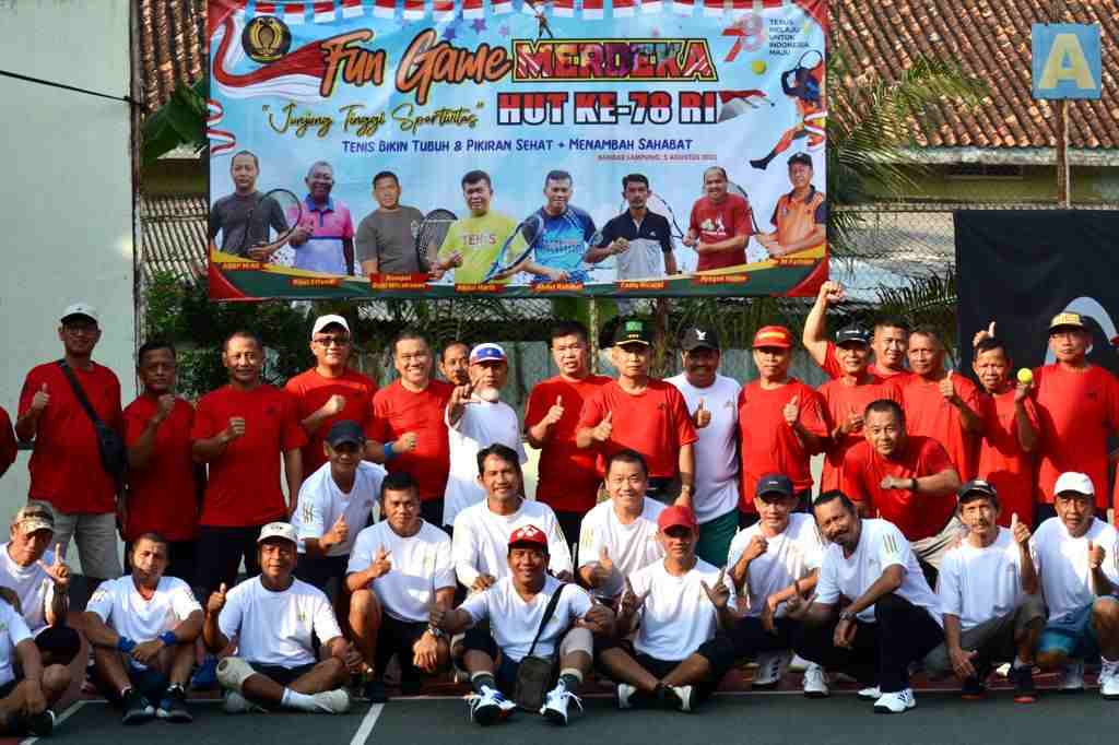Sambut HUT RI ke-78, Korem 043/Gatam Gelar Turnamen Fun Game Tenis Merdeka Sambut HUT RI ke-78, Korem 043/Gatam Gelar Turnamen Fun Game Tenis Merdeka