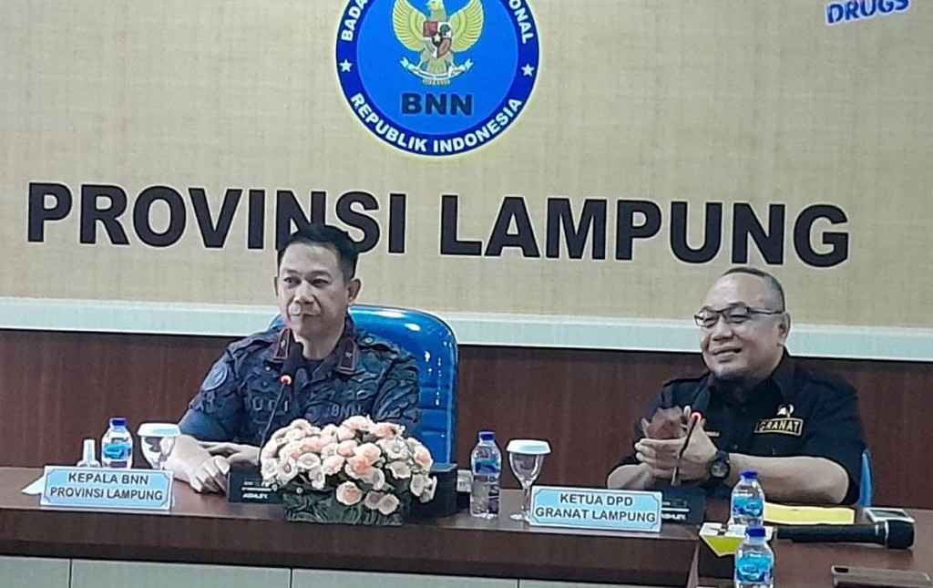 BNN Provinsi Lampung Akan Bersinergi dan Kalaborasi Dengan GRANAT BNN Provinsi Lampung Akan Bersinergi dan Kalaborasi Dengan GRANAT