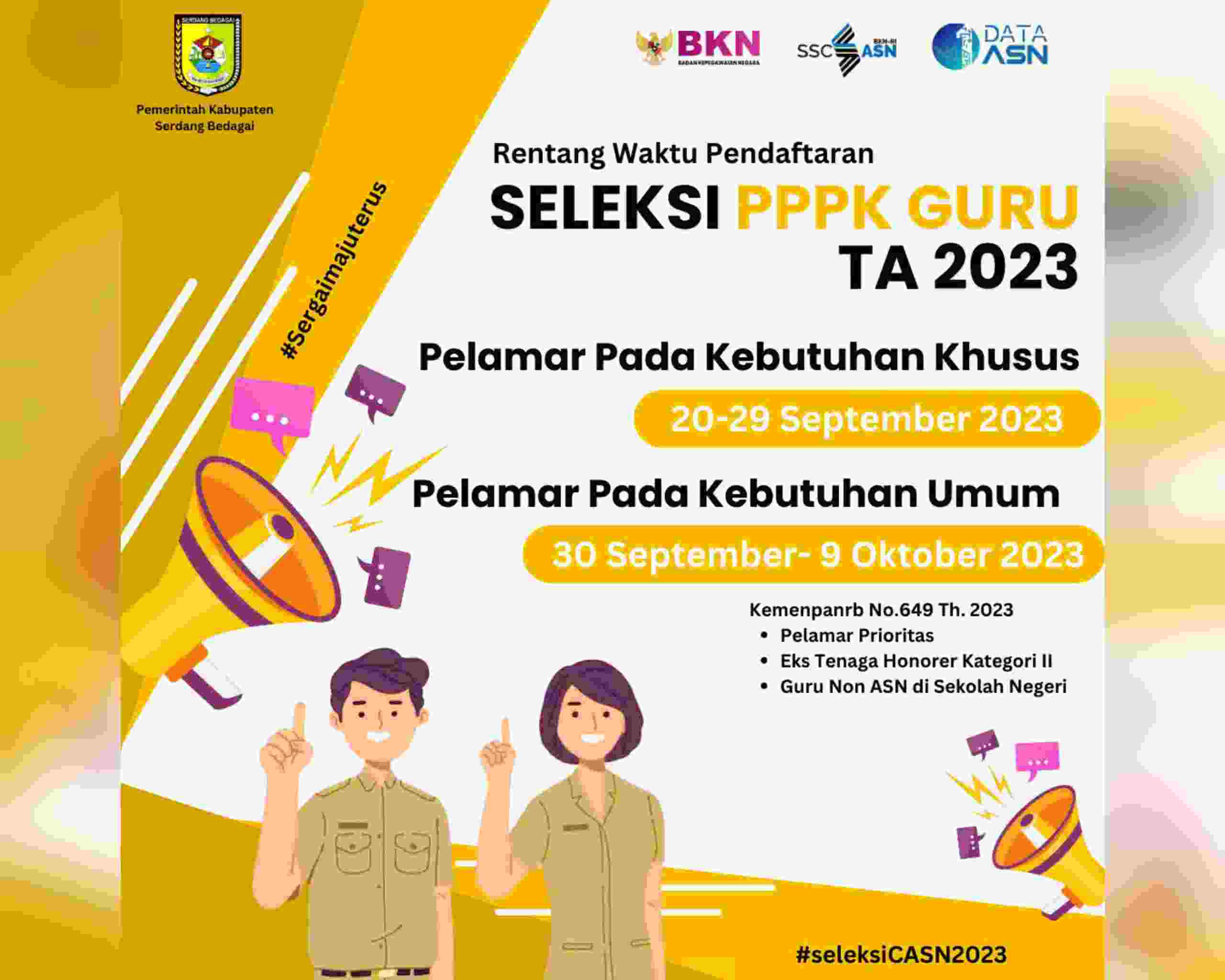 Pemkab Sergai Buka Seleksi Penerimaan CASN PPPK, Jabatan Fungsional Guru, Teknis dan Kesehatan 2023 Pemkab Sergai Buka Seleksi Penerimaan CASN PPPK, Jabatan Fungsional Guru, Teknis dan Kesehatan 2023