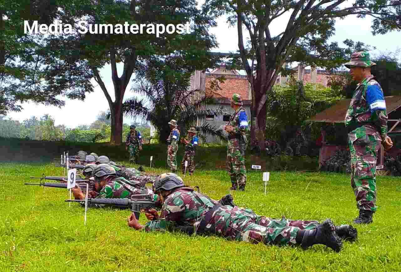 Prajurit Kodim 0117 Aceh Tamiang Latihan Menembak Tingkat Kemampuan Prajurit Kodim 0117 Aceh Tamiang Latihan Menembak Tingkat Kemampuan