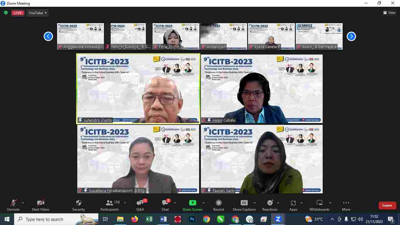 Pembicara dari Australia dan Thailand Kupas Masa Depan Bisnis dengan AI di ICITB Darmajaya Pembicara dari Australia dan Thailand Kupas Masa Depan Bisnis dengan AI di ICITB Darmajaya