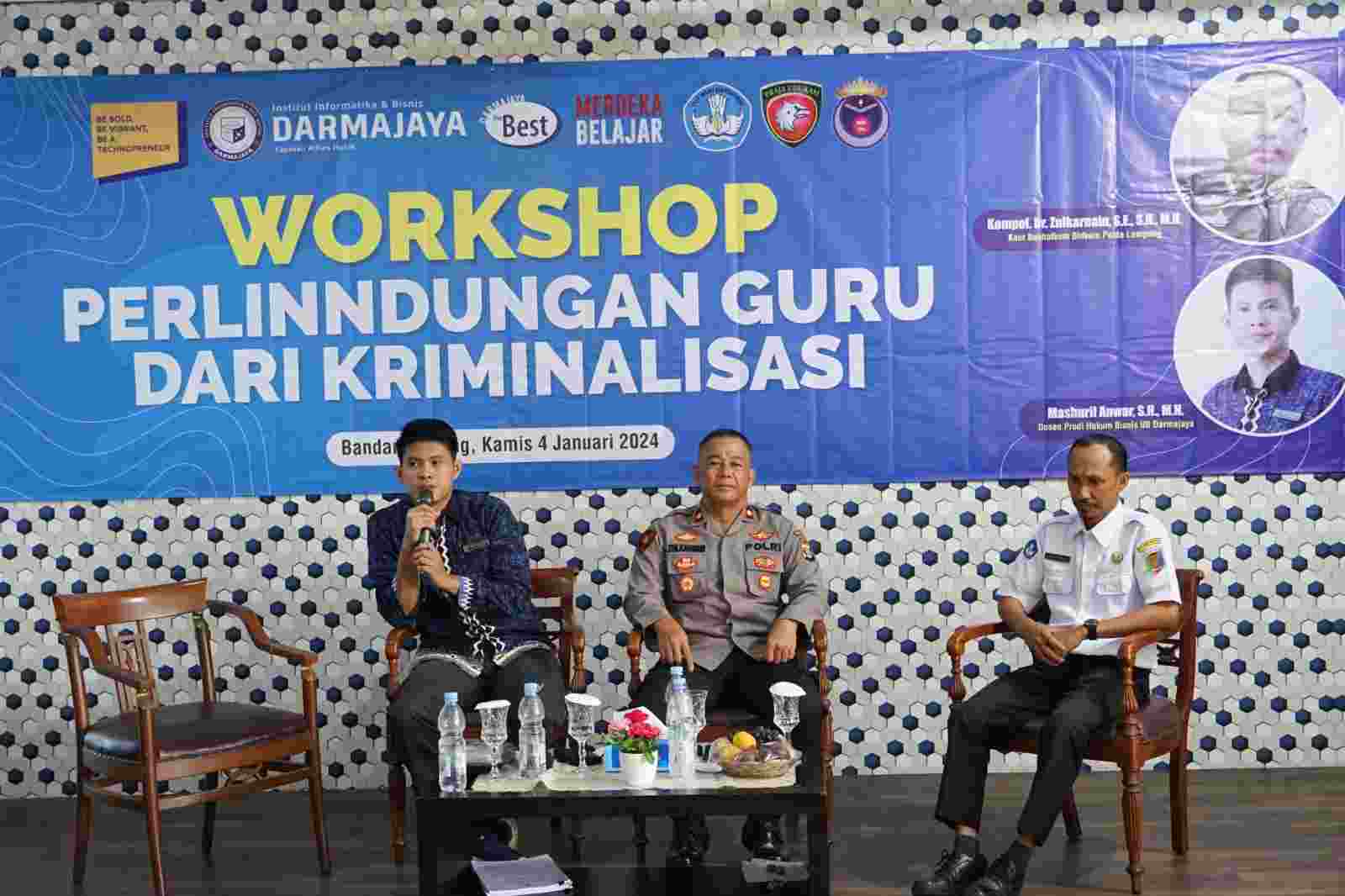 IIB Darmajaya – Polda Lampung Gelar Workshop Perlindungan Guru dari Kriminalisasi IIB Darmajaya – Polda Lampung Gelar Workshop Perlindungan Guru dari Kriminalisasi