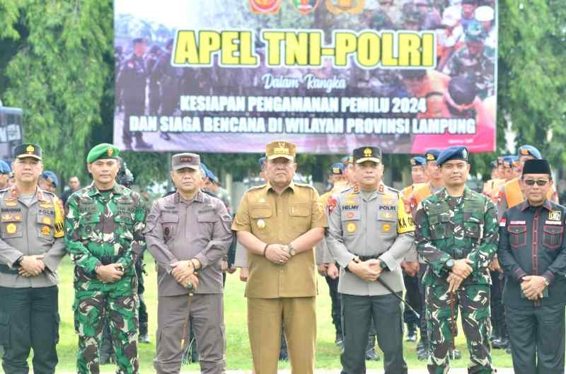 Ikuti Apel Bersama TNI–Polri, Korem 043/Gatam Siap Sukseskan Pemilu 2024 dan Siaga Bencana Ikuti Apel Bersama TNI–Polri, Korem 043/Gatam Siap Sukseskan Pemilu 2024 dan Siaga Bencana