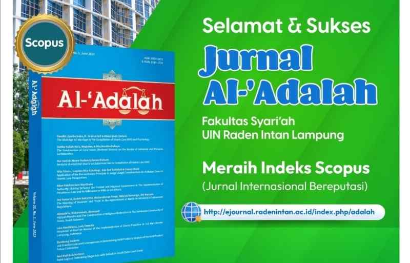 Jurnal Al ‘Adalah Fakultas Syariah UIN RIL Berhasil Terindeks Scopus Jurnal Al ‘Adalah Fakultas Syariah UIN RIL Berhasil Terindeks Scopus