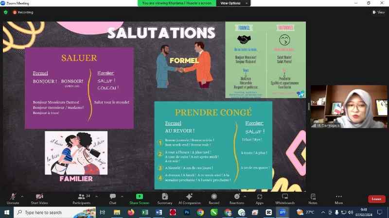 Gelar Kursus bahasa Perancis Level A1 – B1 Perdana, Peserta Hingga dari India Gelar Kursus bahasa Perancis Level A1 – B1 Perdana, Peserta Hingga dari India