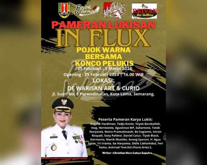 Komunitas Pojok Warna Semarang Taja Pameran Bareng “In Flux” di De Warisan Art & Curio Kota Lama Komunitas Pojok Warna Semarang Taja Pameran Bareng “In Flux” di De Warisan Art & Curio Kota Lama