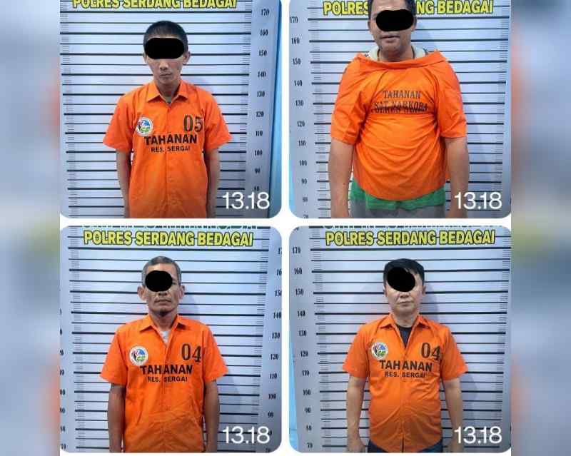 Diduga 4 Pria Tersangka Jaringan Narkoba Diamankan Sat Narkoba Polres Sergai Diduga 4 Pria Tersangka Jaringan Narkoba Diamankan Sat Narkoba Polres Sergai
