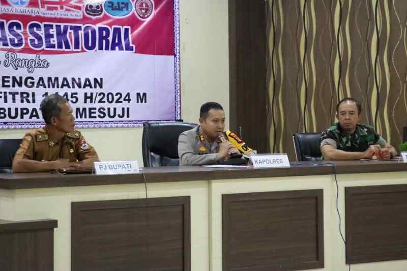 Polres Mesuji Gelar Rakor Lintas Sektoral, Kesiapan Pengamanan Hari Raya Idul Fitri 1445 H Polres Mesuji Gelar Rakor Lintas Sektoral, Kesiapan Pengamanan Hari Raya Idul Fitri 1445 H