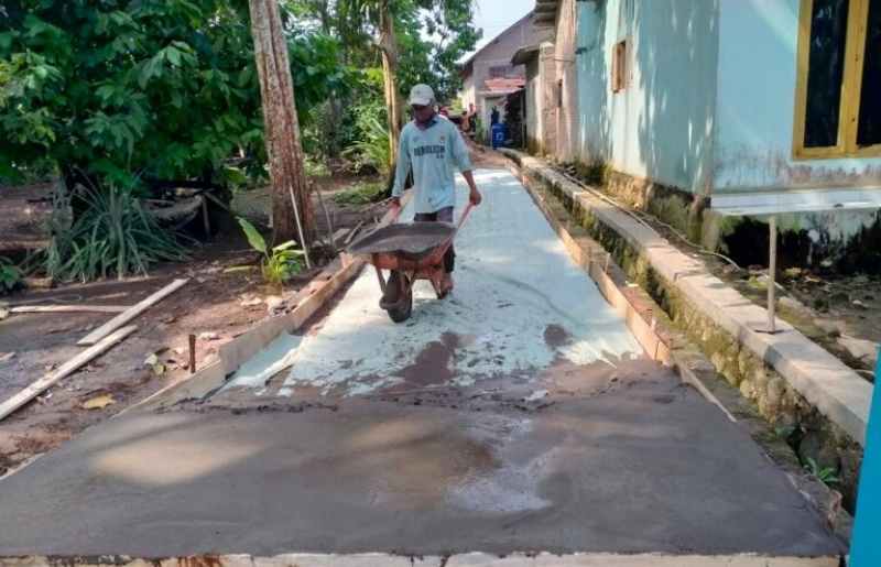 Pekon Rajabasa Membuat Jalan Rabat Beton Menuju Area Pesawahan Yang Menuju Areal Pesawahan Pekon Rajabasa Membuat Jalan Rabat Beton Menuju Area Pesawahan Yang Menuju Areal Pesawahan