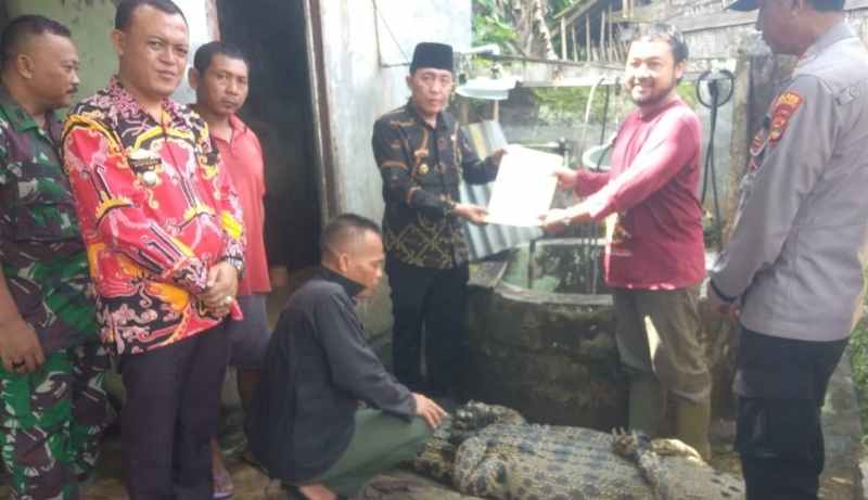 Kapolsek Semaka Hadiri Penyerahan Hasil Evakuasi Hewan Buaya ke BKSDA Bengkulu Lampung Kapolsek Semaka Hadiri Penyerahan Hasil Evakuasi Hewan Buaya ke BKSDA Bengkulu Lampung