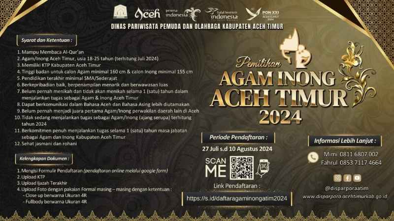 Pemkab Aceh Timur Buka Pariwisata Promotor Agam Inong 2024 Pemkab Aceh Timur Buka Pariwisata Promotor Agam Inong 2024