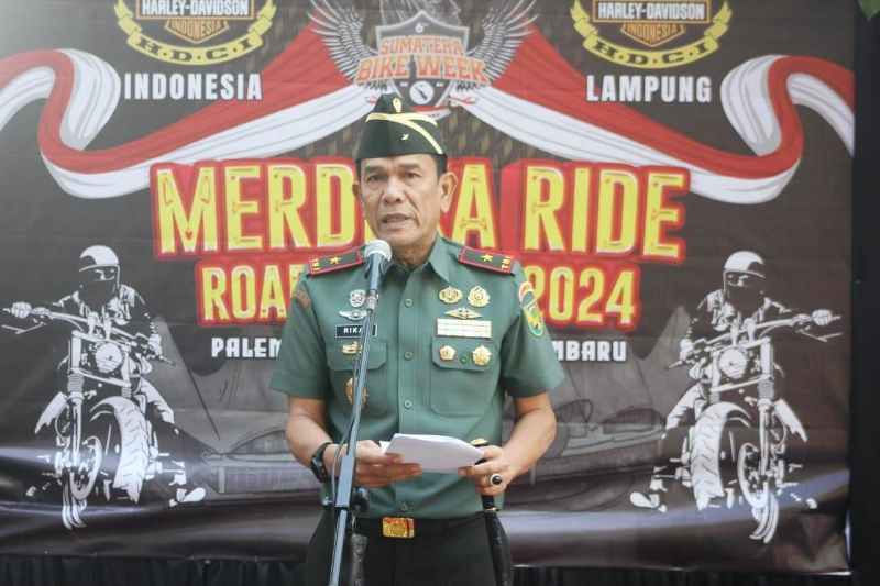 Danrem 043/Gatam Lepas Peserta Merdeka Ride Road HDCI To Sumatera Bike Week 2024 Danrem 043/Gatam Lepas Peserta Merdeka Ride Road HDCI To Sumatera Bike Week 2024