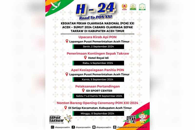 Aceh Timur Siap Sambut Kontingen Takraw, Road To PON Aceh Sumut XXI Aceh Timur Siap Sambut Kontingen Takraw, Road To PON Aceh Sumut XXI