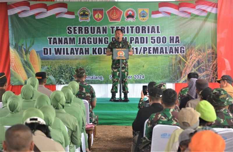 Penanaman Jagung oleh Danrem 071/Wijayakusuma dalam Program Serbuan Teritorial Penanaman Jagung oleh Danrem 071/Wijayakusuma dalam Program Serbuan Teritorial