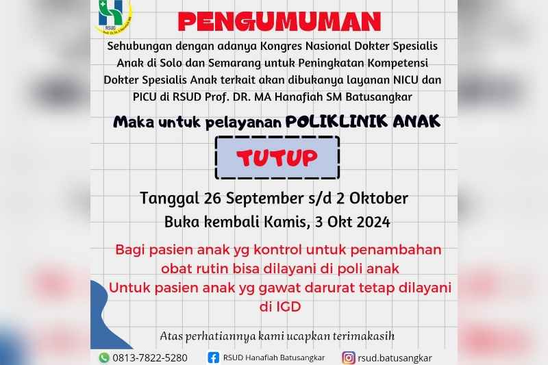 Poliklinik Anak Tutup, Fajar: Apakah Kongres Lebih Penting daripada Nyawa dan Kesehatan? Poliklinik Anak Tutup, Fajar: Apakah Kongres Lebih Penting daripada Nyawa dan Kesehatan?