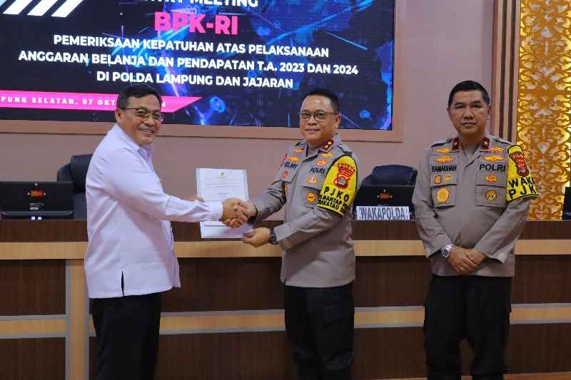 Disambangi BPK RI, Kapolda Lampung : Kami Nantikan Masukan Agar Pelaksanaan Anggaran Lebih Efektif Disambangi BPK RI, Kapolda Lampung : Kami Nantikan Masukan Agar Pelaksanaan Anggaran Lebih Efektif
