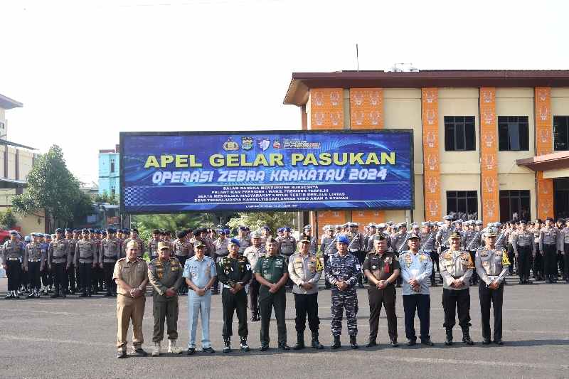 Operasi Zebra Krakatau 2024, Polda Lampung Terjunkan 711 Personel Tertibkan Lalu Lintas dan Pelantikan Presiden Operasi Zebra Krakatau 2024, Polda Lampung Terjunkan 711 Personel Tertibkan Lalu Lintas dan Pelantikan Presiden