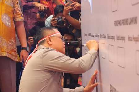 Polda Lampung Dukung dan Apresiasi Upaya Bawaslu Cegah Politik Uang Polda Lampung Dukung dan Apresiasi Upaya Bawaslu Cegah Politik Uang