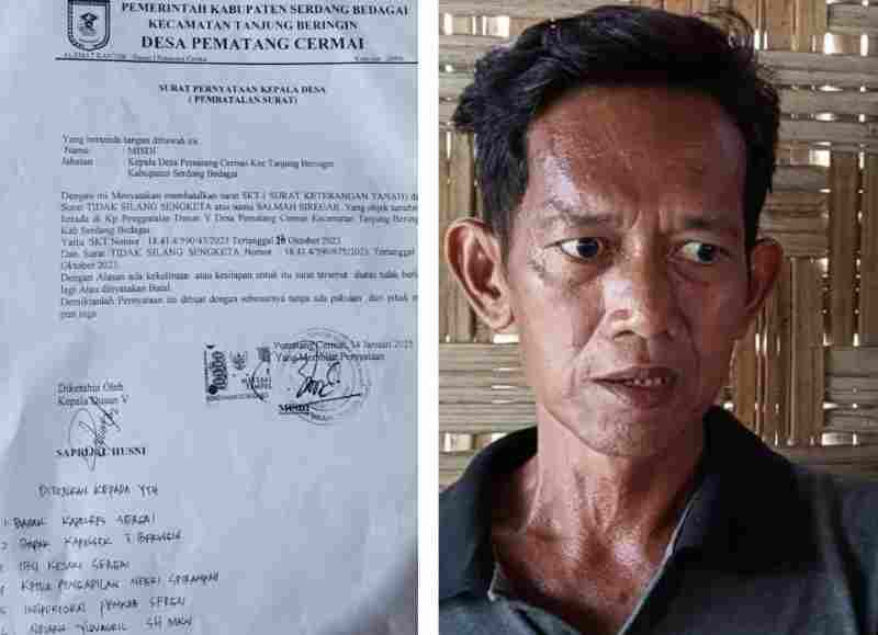 Ahli Waris: Polres Sergai Bertindak Jeli dan Adil, Kades Pematang Cermai Diduga Terbitkan SKT Palsu Ahli Waris: Polres Sergai Bertindak Jeli dan Adil, Kades Pematang Cermai Diduga Terbitkan SKT Palsu