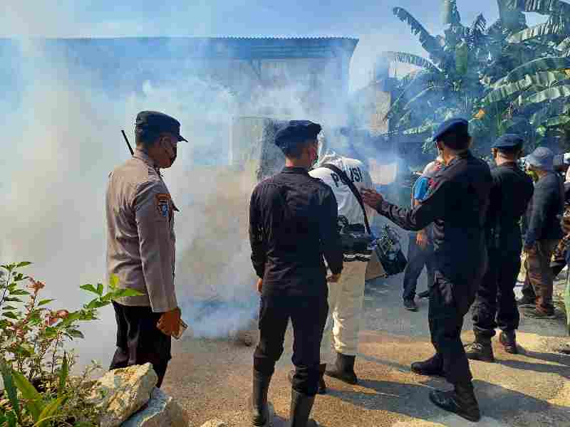 Cegah DBB, Polda Lampung Fogging Ratusan Rumah di Bandar Lampung Cegah DBB, Polda Lampung Fogging Ratusan Rumah di Bandar Lampung