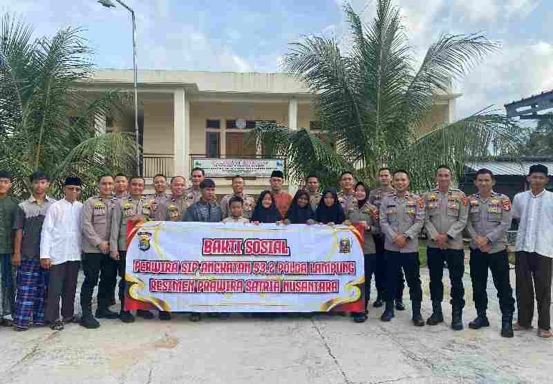 Perwira SIP 53 Gelombang 2 TA 2024, Polda Lampung Gelar Baksos di Panti Asuhan Fastabiqul Khairat Perwira SIP 53 Gelombang 2 TA 2024, Polda Lampung Gelar Baksos di Panti Asuhan Fastabiqul Khairat