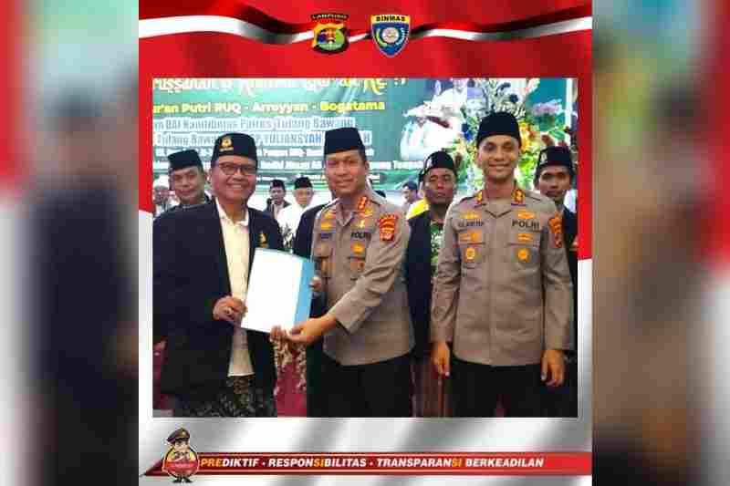 Polda Lampung Kukuhkan Da’i Kamtibmas dalam Haflah Akhirussanah dan Khotmil Qur’an Polda Lampung Kukuhkan Da’i Kamtibmas dalam Haflah Akhirussanah dan Khotmil Qur’an