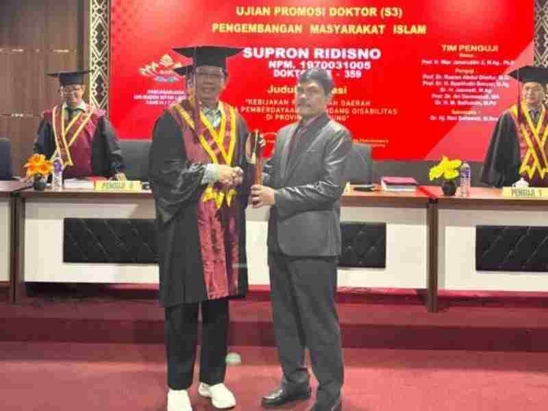 Supron Ridisno: Doktor Disabilitas Pertama UIN RIL, Bukti Inklusivitas Kampus Supron Ridisno: Doktor Disabilitas Pertama UIN RIL, Bukti Inklusivitas Kampus