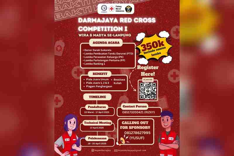 Darmajaya Red Cross Competition I Tantang Relawan PMR, Yuk Ikut! Darmajaya Red Cross Competition I Tantang Relawan PMR, Yuk Ikut!