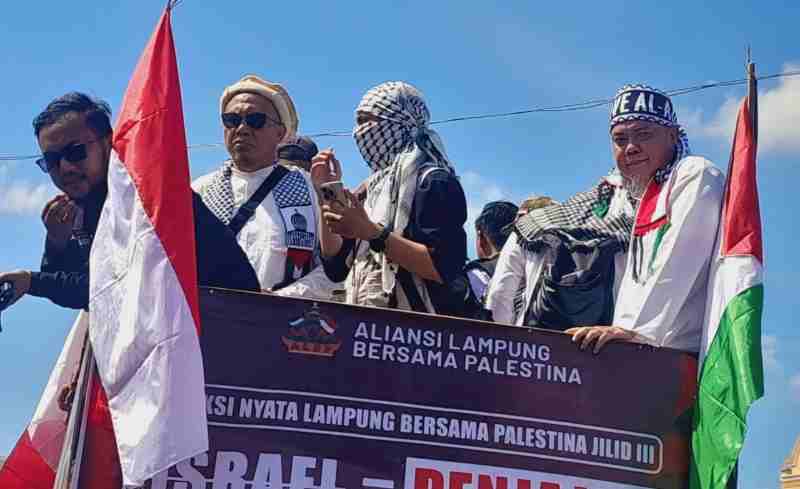 Demo Anti Zionis Israel, Aliansi Lampung Bersama Palestina Kutuk Serangan Israel di Tanah Gaza Demo Anti Zionis Israel, Aliansi Lampung Bersama Palestina Kutuk Serangan Israel di Tanah Gaza