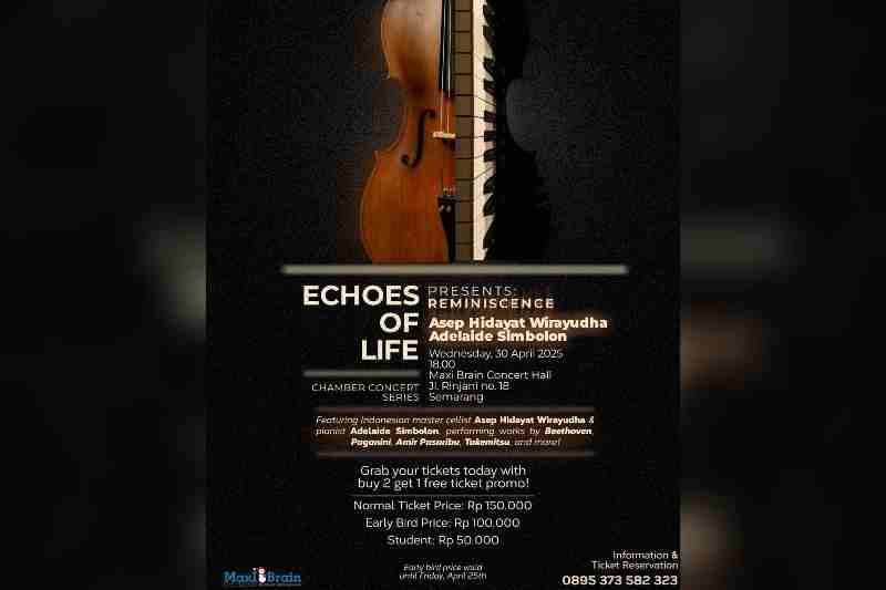 Konser Perdana Echoes of Life 2025: Maxi Brain Academy Tampilkan Asep Hidayat Wirayudha dan Adelaide Simbolon Konser Perdana Echoes of Life 2025: Maxi Brain Academy Tampilkan Asep Hidayat Wirayudha dan Adelaide Simbolon