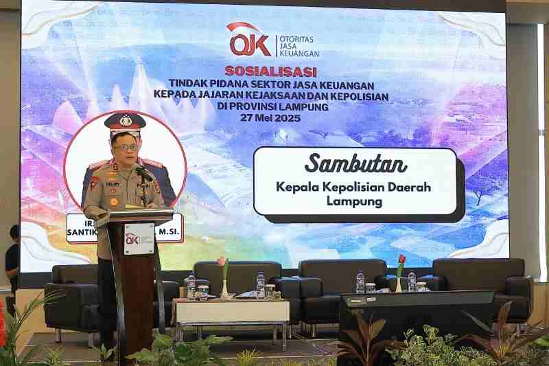 Kapolda Lampung Hadiri Sosialisasi Tindak Pidana Sektor Jasa Keuangan Kapolda Lampung Hadiri Sosialisasi Tindak Pidana Sektor Jasa Keuangan