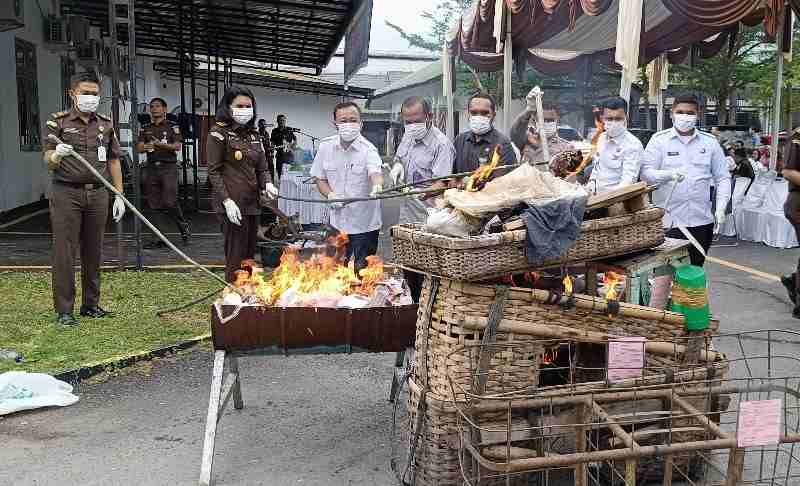 Kejari Sergai Musnahkan Barang Bukti 118 Perkara, 70 Kasus Narkotika Kejari Sergai Musnahkan Barang Bukti 118 Perkara, 70 Kasus Narkotika