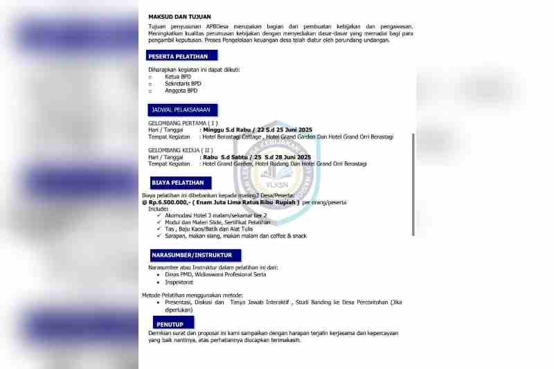 Miris .. Deli Serdang Belum Stabil Anggaran Pembangunan, Malah Bimtek Mau Berjalan Miris .. Deli Serdang Belum Stabil Anggaran Pembangunan, Malah Bimtek Mau Berjalan