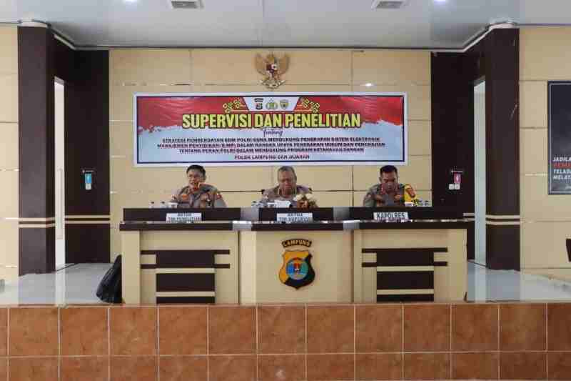 Diikuti 3 Polres, Tim Puslitbang Polri Lakukan Penelitian Sistem e-MP dan Ketahanan Pangan di Polres Tanggamus Diikuti 3 Polres, Tim Puslitbang Polri Lakukan Penelitian Sistem e-MP dan Ketahanan Pangan di Polres Tanggamus