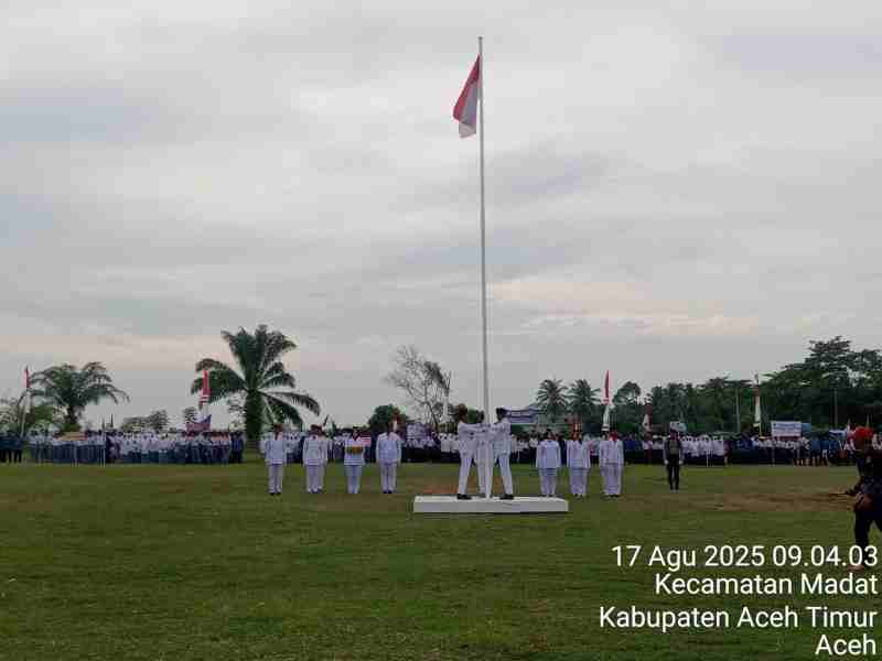 Upacara HUT RI ke 80 di Kecamatan Madat Berlangsung Sukses, Anggota Dewan Absen Upacara HUT RI ke 80 di Kecamatan Madat Berlangsung Sukses, Anggota Dewan Absen
