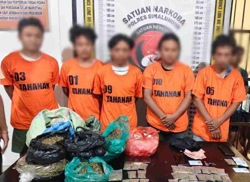 Tumpas Jaringan Narkoba di Danau Toba, Lima Tersangka dan 2,5 Kg Ganja Diamankan Tumpas Jaringan Narkoba di Danau Toba, Lima Tersangka dan 2,5 Kg Ganja Diamankan