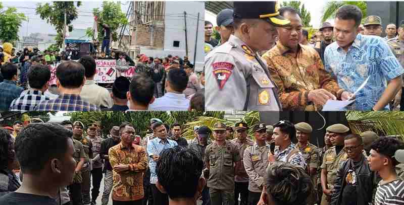 Bupati Sergai Sambut Hangat Massa Aksi Mahasiswa Bupati Sergai Sambut Hangat Massa Aksi Mahasiswa