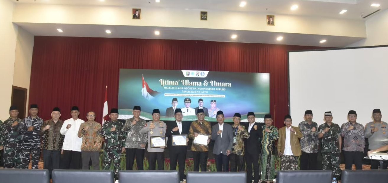 Ketua DPRD Lampung Hadiri Ijtima’ Ulama dan Umara, Tegaskan Sinergi Ulama dan Umara untuk Pembangunan Daerah Ketua DPRD Lampung Hadiri Ijtima’ Ulama dan Umara, Tegaskan Sinergi Ulama dan Umara untuk Pembangunan Daerah